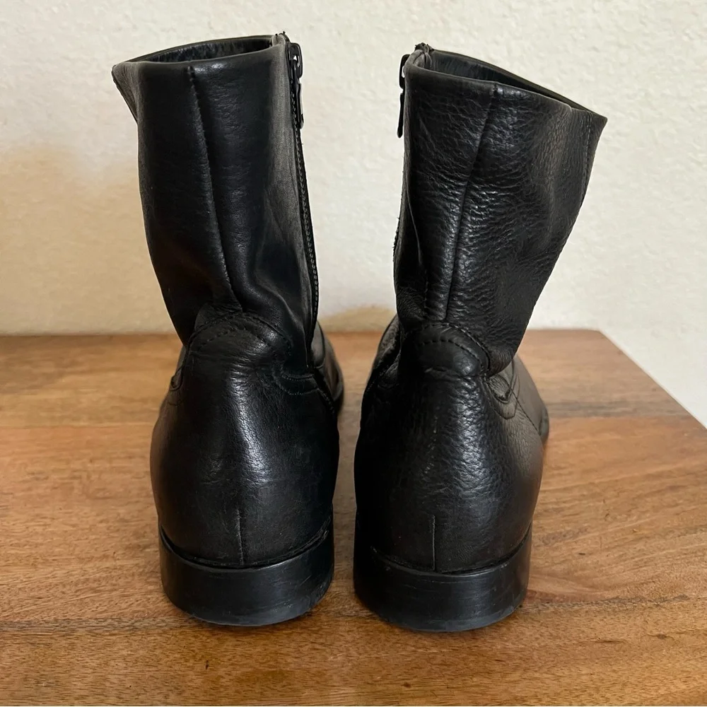 Vince Mens Black Leather Tom Side Zipper Boots Size EU 44